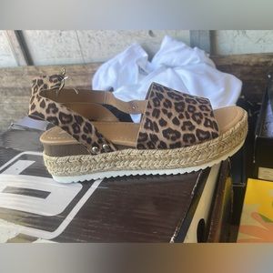 Cheetah print wedges